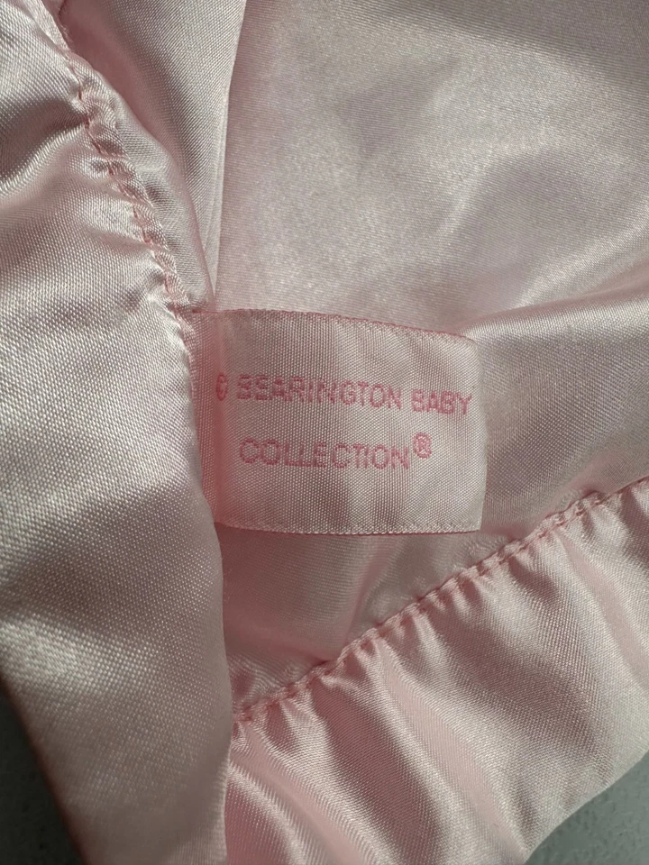 Bearington Baby Collection Manta de Seguridad Rosa para Perros Lovey Wiggles Niña Satinada Foto 3 de 4