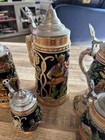 Set Of Five Vintage Ceramic Beer Steins Made In West Germany With Pewter Lids — photo 3