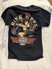 Daytona Beach Bike Week 2018 T Shirt Biker Pin Up Graphic Black Tee Size Small