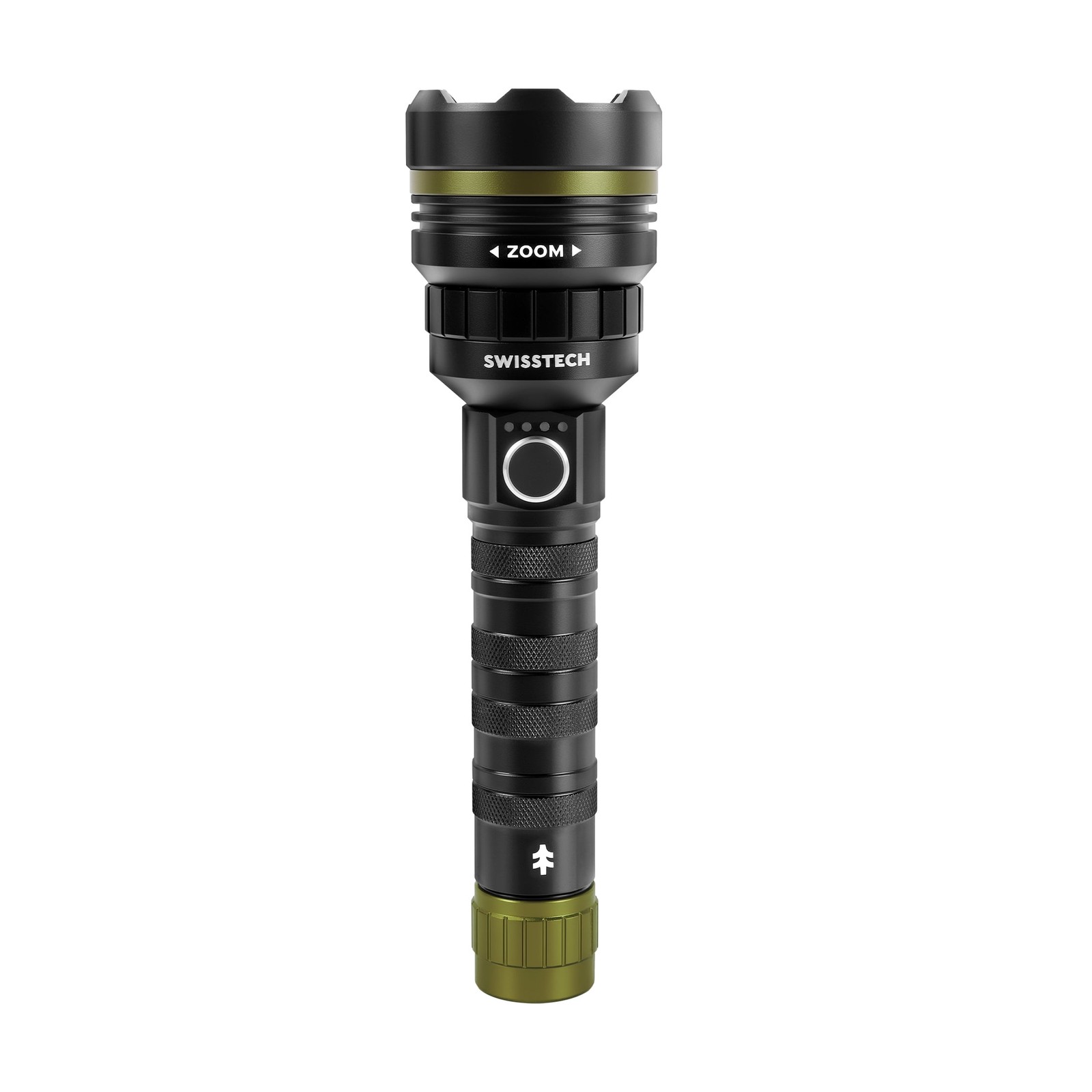 Swiss Tech Teleskop 1380 Lumen, Long Beam,LED Rechargeable Waterproof Flashlight