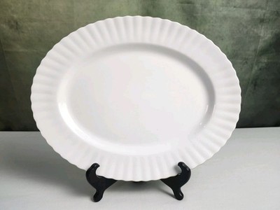 Royal Albert Val D Or Oval Serving Platter 13'' Bone China England White Gold Tim