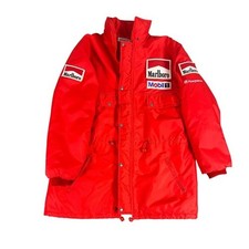 Giacca Vintage Stand 21 Marlboro Racing Team Mobil 1 Husqvarna Red Pit Crew Coat XL