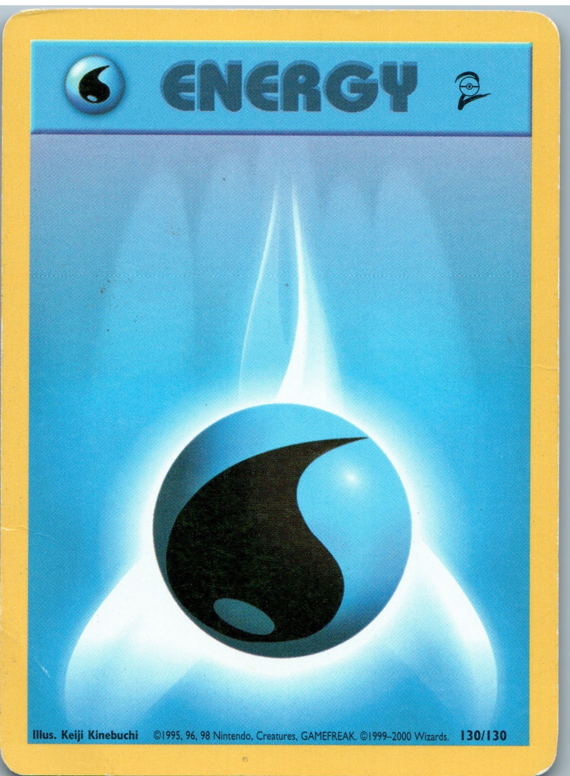 Water Energy 130/130 Base Set 2 Pokemon Lightly Played
