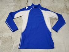 Youth Boys Medium Under Armour Coldgear Long Sleeve Blue Compression Base Layer