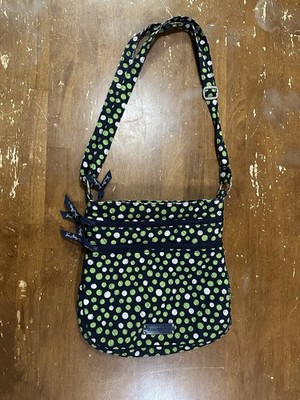 Vera Bradley Lucky Dots Triple Zip Hipster Cross Body Purse