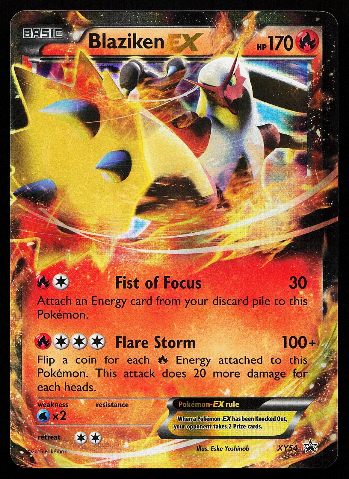 Blaziken EX XY54 Holo Black Star Promo Pokémon Card