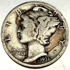 1936-P Mercury Dime 10c Circulated Condition 90% Silver US Coin - 4001