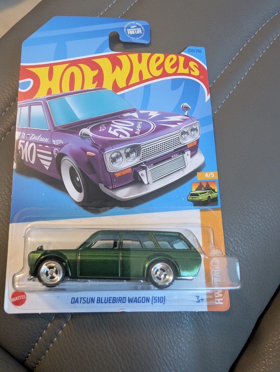 ミニカー Hotwheels Datsun 510 wagon moon custom Tarmac Works Collab Model - Datsun Blulebird 510 Wagon Mooneyes