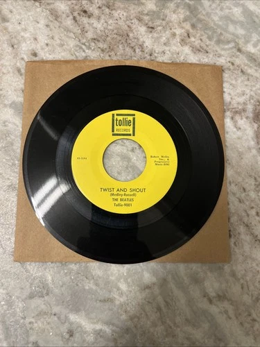 The BEATLES 45 “ Twist And Shout” TOLLIE 9001  Green Sq. Box Yellow Label Ex.