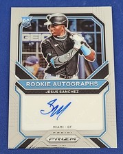 2021 Panini Prizm Rookie Autographs #RA-JE Jesus Sanchez Baseball Card J1. rookie card picture