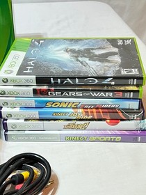 XBOX 360 SYSTEM, GAMES, KINECT SENSOR, XBOX 360 REMOTE CONTROLE  EXCELLENT SHAPE