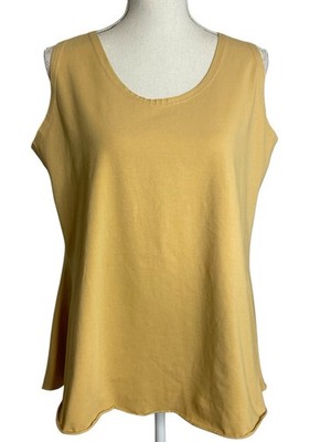 Planet By Lauren G Tank Top Camel Brown XL Layering Tunic Staple Piece Minimal