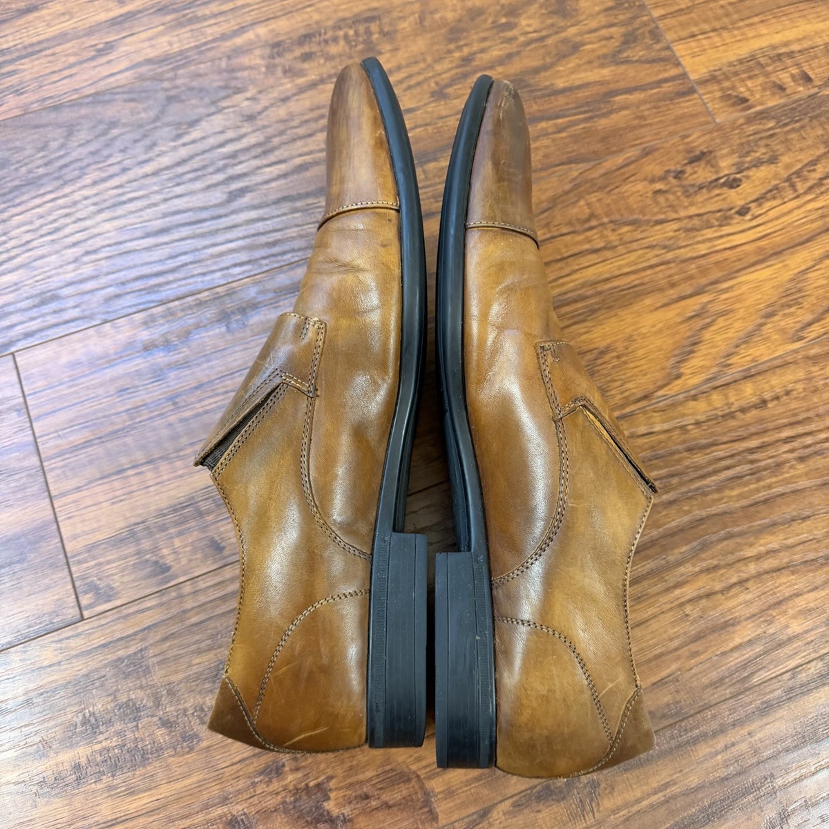Aldo Mens Cognac Brown Leather Double Monk Strap Cap Toe Dress Shoes Size 11 Amazon.com: ALDO Men main image 2