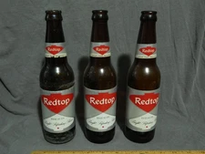 Redtop (Drewrys Ltd, South Bend, IN) Brown Amber Beer Bottles (LOT of 3) Vtg USA