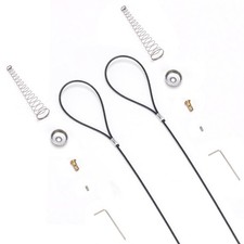 2 Pcs Gate Latch Cable Pull, Stainless Steel Spring Loaded Latch Kit for Outd...