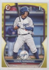 2023 Bowman Prospects Yellow 53/75 Yeiner Fernandez #BP-138 4z8
