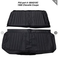 Pui 68as10c 1968 Chevelle Coupe Bench Seat Cover Black