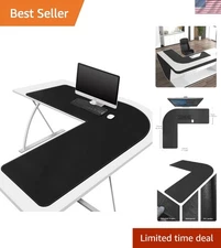 Waterproof L-Shaped Desk Pad 39.3" + 47.2" x 13" - Scratch Resistant