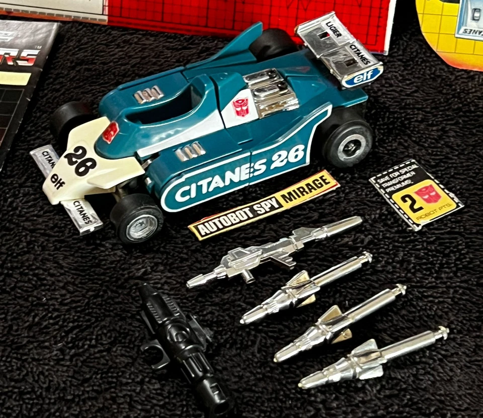 G1 1984 MIRAGE • 100% COMPLETE • PRE RUB • TECH SPEC • VINTAGE G1 TRANSFORMERS - Image 4 of 4