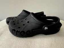Crocs Baya Clogs Black Mens 7 Womens 9 Unisex Slip On Comfort Shoes M7 W9