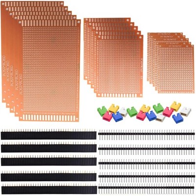 PCB Lochrasterplatte Kit Prototyping DIY 5x7cm 7x9cm 9x15cm Punkteplatine
