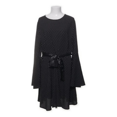 Unique 21, Wickelkleid, Größe: 50, Schwarz/Weiß, Polyester, Gepunktet #wwR