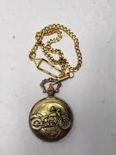 Harley-Davidson Motorcycles Pocket Watch With Chain For Men Pre Owned