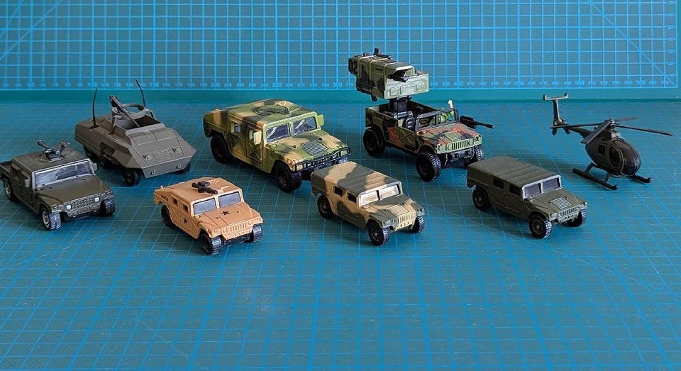 Diecast Konvulut Hummer / HUMVEE & M20 Armored Utility Car & Hughes OH-6 - Bild 3 von 4
