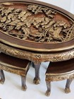 Antique Chinese Coffee Table with glass+ 6 Chairs — photo 8
