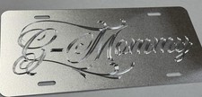 Custom Personalized Name Reflective Diamond Etched Silver License Plate Car Tag