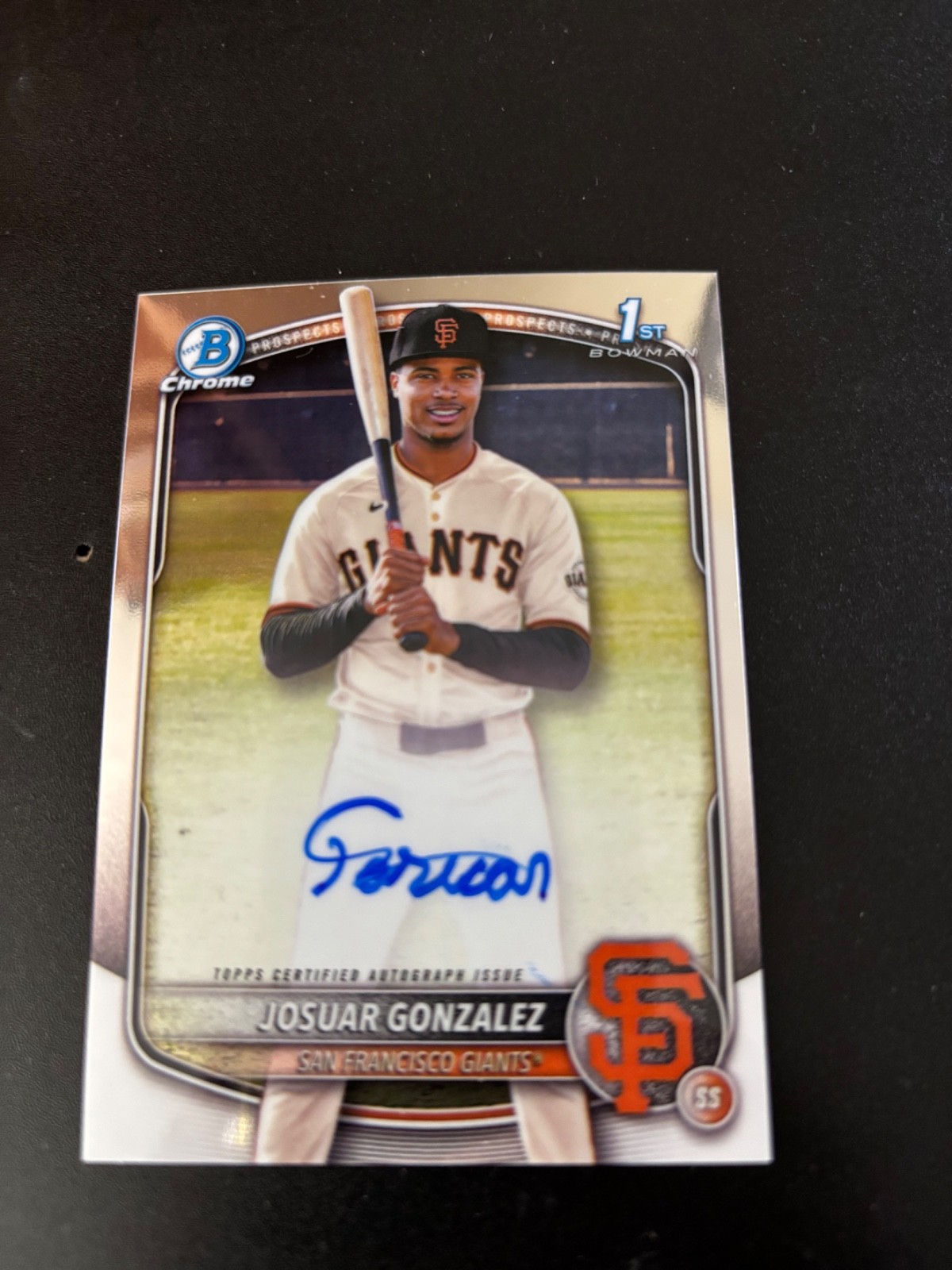 Josuar Gonzalez 2025 Bowman Chrome #CPA-JD Prospect Auto (1st 