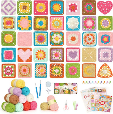 Crochet Kit for Beginners-Crochet Kit for Adults Kids W/Step-By-Step Video Tutor
