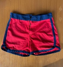 Vintage Boys Shorts Swim Or Casual Red/Blue Stripe