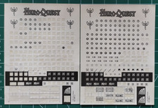 Heroquest :  autocollants / stickers pour quêtes / quest  (incomplet)
