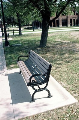 Greenfield Village Henry Ford Museum, Dearborn, Michigan. Exterior. Bench Gr 2