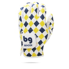 Navy  Gold Mesh Team Golf Glove