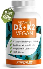 Vitamin D3 K2 VEGAN - 180 Tabletten mit 5000 ...