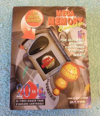 Nintendo 64 N64 Datel Mega Memory Card 20 mal größer als Standard MemoryCards