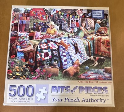Bits and Pieces 500 Piece Puzzle Called Quilting Festival