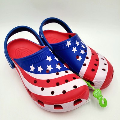 NEW‎ Crocs CLASSIC AMERICAN FLAG CLOG Men 10 Women 12 s-l400.jpg main image 2