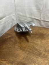 Antique 1930s Chevrolet Eagle Hood Ornament Radiator Cap Chrome Metal