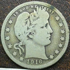 US 1916-D Barber Quarter  **