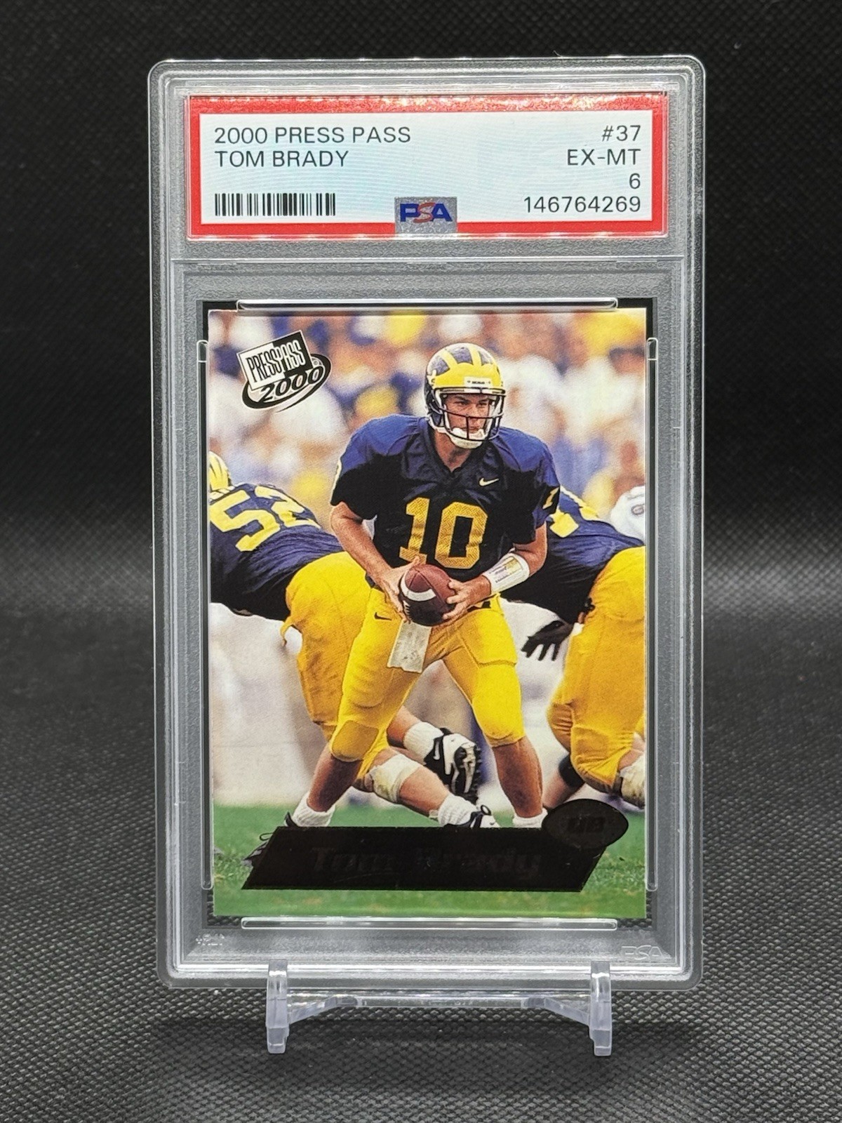 2000 Press Pass Tom Brady Rookie (RC) #37 - PSA 6