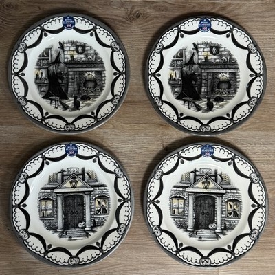 4 Royal Stafford Halloween Coven Witch Witches Haunted House 11 in Dinner Plates