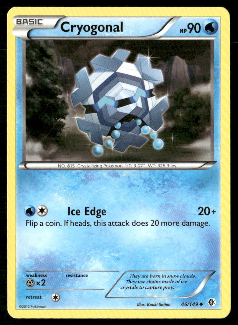 Cryogonal 46/149 Uncommon Boundaries Crossed Pokemon Lightly Played