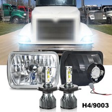 2X LED Headlights High/Low Beam For International 5900i 9200 9400 9900 7300 7400