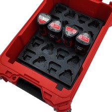 M12 Small Battery Organizer for Milwaukee Compact Packout insert