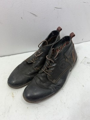BUGATTI Ankle Boots Brown Leather Mens Size 8 US Size 41 Bugatti Designer Buckle Zip Demi Boots in Light Brown main image 3