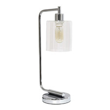 Simple Designs Ld1036-Chr Bronson Antique Style Industrial Iron Lantern Desk