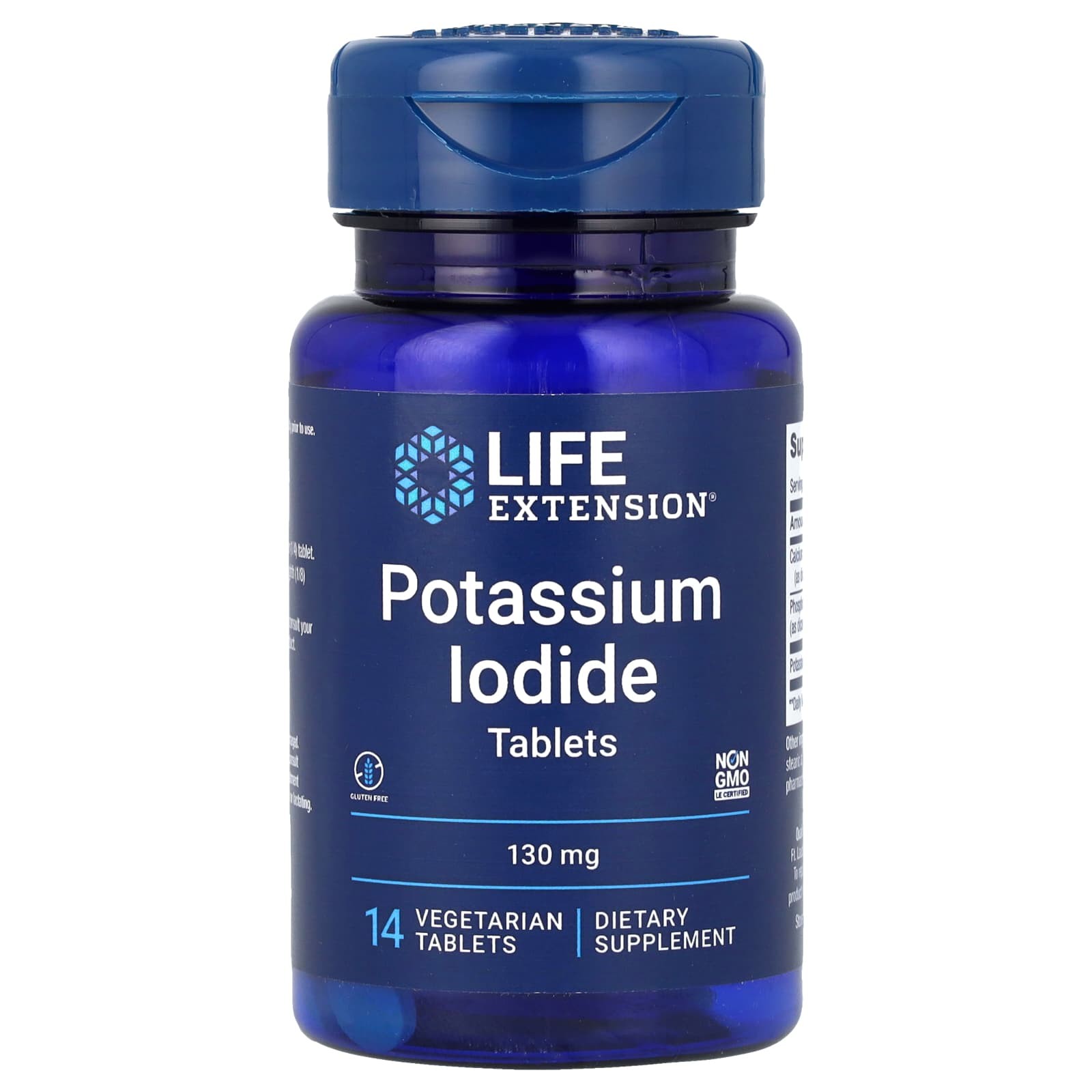 Life Extension Potassium Iodide Tablets 130 Mg 14 Vegetarian Tablets - Image 2